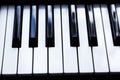 piano keyboard, black and white keys