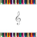 Piano keyboard border Royalty Free Stock Photo