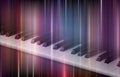 Piano keyboard on colorful background Royalty Free Stock Photo