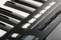 Piano keyboard and controls of synthesizer Royalty Free Stock Photo