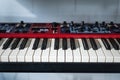 Piano keyboard coseup