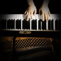 Hands piano keyboard Royalty Free Stock Photo