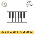 Piano keyboard icon