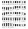 Piano keyboard image set