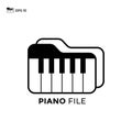 Piano File Logo Royalty Free Stock Photo