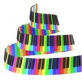 Piano keyboard in rainbow colors Royalty Free Stock Photo