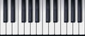 Piano keyboard seamless. Top view. Realistic detailed shaded piano keys. Simple beautiful design. Musical background. Music Royalty Free Stock Photo