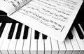 Piano Keyboard and sheet music