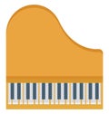 Piano Keyboard Vector Isolated Vector icons that can be easily modified and edit Royalty Free Stock Photo