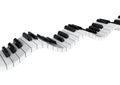 Piano keyboard wave Royalty Free Stock Photo