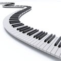 Piano keyboard wave 3D Royalty Free Stock Photo
