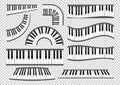 Piano keyboards vector set Royalty Free Stock Photo