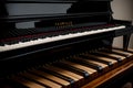 A piano with keys of alternating ebony and moonlight Royalty Free Stock Photo