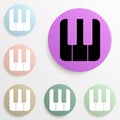 piano keys badge color set. Simple glyph, flat vector of web icons for ui and ux, website or mobile application Royalty Free Stock Photo