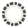 Piano keys circle, 3d