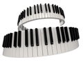Piano keys (clipping path included) Royalty Free Stock Photo