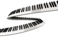 Piano keys (clipping path included) Royalty Free Stock Photo