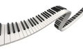 Piano keys (clipping path included) Royalty Free Stock Photo