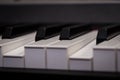 piano keys close-up, musical instrument