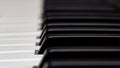 Piano keys close up, top view, background Royalty Free Stock Photo