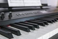 Piano keys closeup Royalty Free Stock Photo
