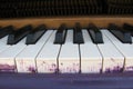 Piano keys closeup Royalty Free Stock Photo