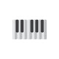 Piano keys flat icon, filled vector sign, colorful pictogram isolated on white. Royalty Free Stock Photo