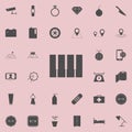 piano keys icon. Detailed set of Minimalistic icons. Premium quality graphic design sign. One of the collection icons for websit Royalty Free Stock Photo