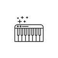 piano keys icon. Element of new year oarty outline icon. Thin line icon for website design and development, app development.