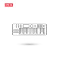 Piano keys icon vector isolated 5