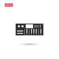 Piano keys icon vector isolated 7