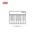 Piano keys icon vector isolated 2