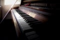 Piano keys inside a house of Duga Radar Village - Chernobyl Exclusion Zone, Ukraine Royalty Free Stock Photo