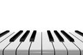 Piano Keys Isolated In Front Of White Background - Close-Up View Royalty Free Stock Photo