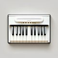 Piano keys isolated on a white background. 3d illustration. Royalty Free Stock Photo