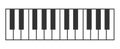 Piano keys keyboard black and white vector illustrations Royalty Free Stock Photo