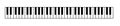Piano keys keyboard black and white vector illustrations