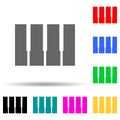 piano keys multi color style icon. Simple thin line, outline  of web icons for ui and ux, website or mobile application Royalty Free Stock Photo