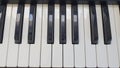 Piano keys octave C major scale