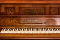 Piano keys of an old German piano Royalty Free Stock Photo