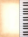 Piano keys on old paper Royalty Free Stock Photo