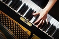 Piano keys hands Royalty Free Stock Photo