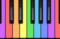 Piano keys in rainbow colors Royalty Free Stock Photo