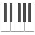 Piano keys vector illustration