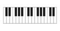 Piano keys vector illustration. Part of a musical instrument. On a white background Royalty Free Stock Photo