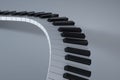 Piano keys with white background, 3d rendering Royalty Free Stock Photo
