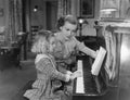 Piano lesson Royalty Free Stock Photo