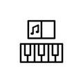 Piano, lesson icon. Simple line, outline vector elements of knowledge icons for ui and ux, website or mobile application