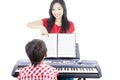 Piano lessons Royalty Free Stock Photo