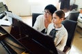 Piano lessons at music school